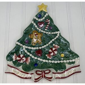 Palm Tree‎ Company Ceramics Christmas Holiday Merry Christmas Tree Candy Dish